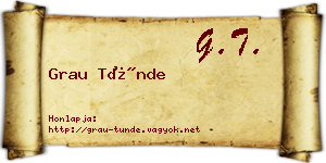 Grau Tünde névjegykártya